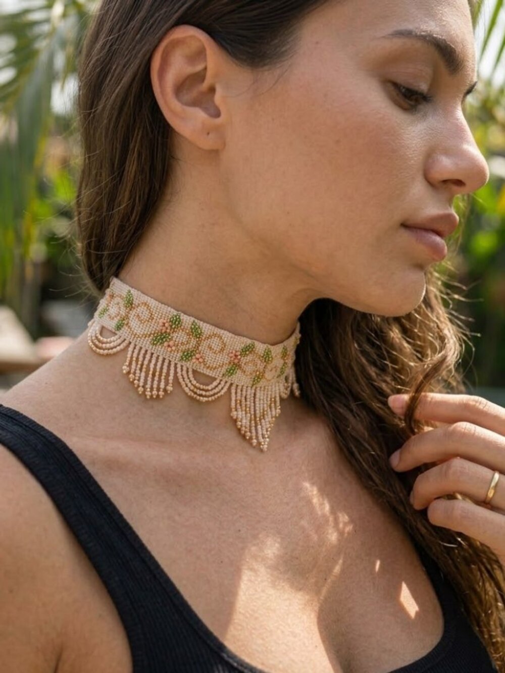 Premium Artisan Handmade Jewelry- ETRNLY Aphrodite Crystal bead Choker Necklace